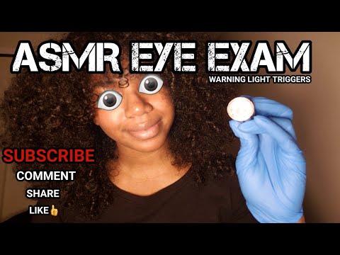 Asmr Eye Exam Role-playing ~ light trigger, close up, and whispering