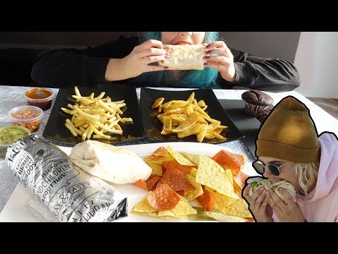 I Ate A Burrito Sideways Like "Justin Bieber" | Mexican Food Mukbang 🌯🌮🥑