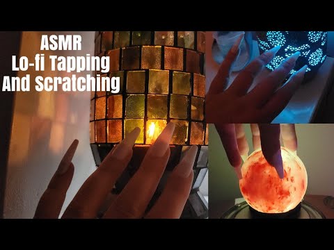 ASMR Lo-fi Tapping And Scratching-No Talking Salt Lamps,Diffuser