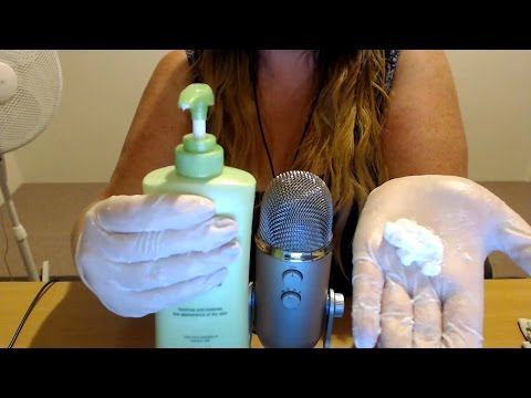 ASMR | Latex Gloves & Lotion! (Requested video) Blue yeti
