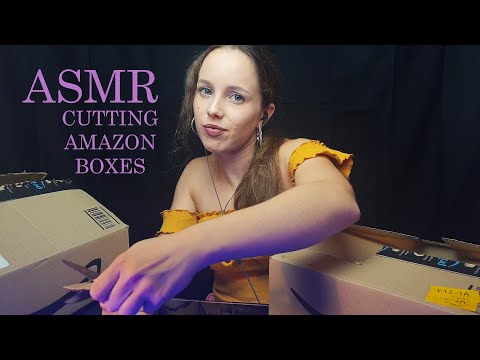 ASMR Amazon Box Cutting Triggers To Recycle
