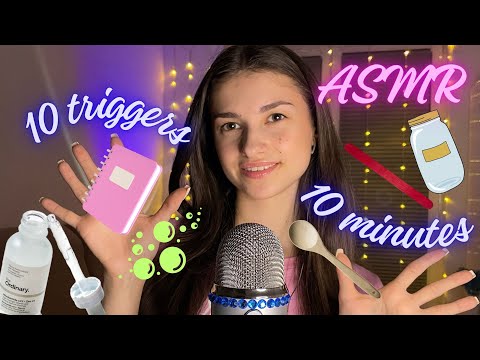 ASMR🎧👄10 TRIGGERS IN 10 MINUTES😴🫶