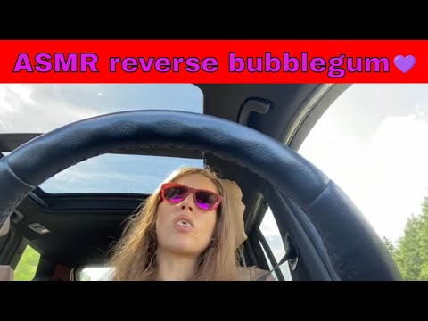 ASMR Reverse Bubble Gum While Driving | chewing gum at my BMW X3