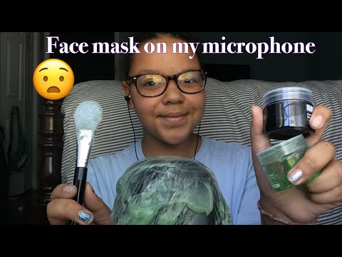 ASMR- putting face mask’s on my mic 🥴