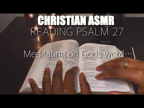 CHRISTIAN ASMR reading Psalm 27 w/ hand tracing and pure mouth sounds👄📖✝️