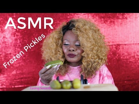 Trying Frozen Pickles ASMR Eating Sounds | Spirit Payton