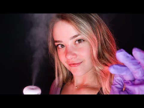 ASMR SLEEP SPA FACIAL ROLEPLAY! Steam, Face Touching, Gloves