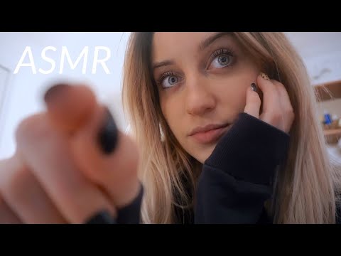 ASMR saying 'RELAX' // plucking and hand motions