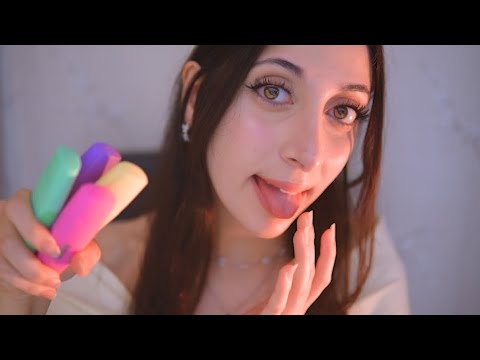 SPIT PAINTING COLORATO 👅💦🎨| 4K ASMR | Wet Mouth Sounds