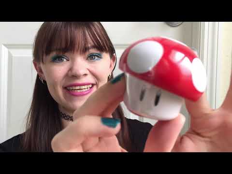 ASMR Mario Mushroom 🍒 mint candy chewing tapping honest review satisfying sunny sounds mouth tongue