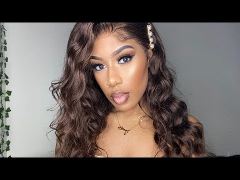ASMR | Trying Brown Hair for the First Time | 13x4 BodyWave Frontal | Ft. WorldNewHair