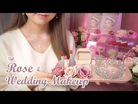 ASMR Lovely Rose Wedding Makeup for you💍 gentle atmosphere.
