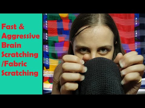 ASMR Fast & Aggressive Brain Scratchy Head Massage (With Fabric Scratching) - Loud & Intense!
