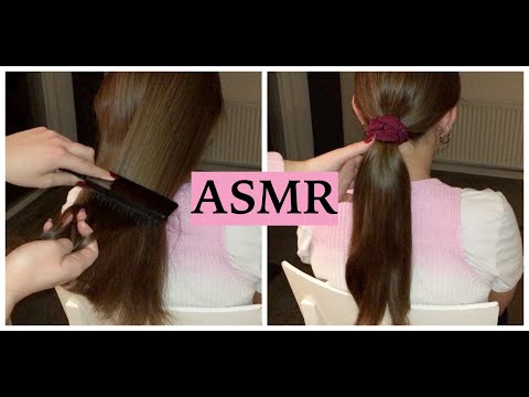 ASMR Tingly Hair And Back Play (Slow Hair Brushing Sounds) No Talking