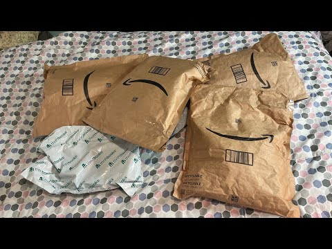 ASMR  Amazon Haul  - Crinkle Sounds too Opening amazon packages whispering