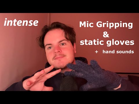 Fast & Aggressive ASMR Mic Gripping, Mic Triggers, Static Gloves & Hand Sounds