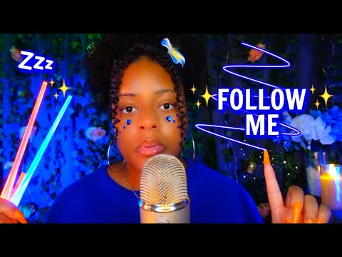 [ASMR] ♡✨FOLLOW MY INSTRUCTIONS & YOU WILL SLEEP 😴✨(eyes open & closed//focus games 🌙✨)
