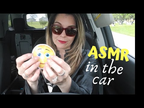 ASMR in the car - Whispering and tapping
