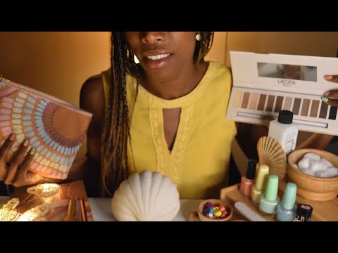 ASMR MAKEUP Pastel and HANDS RITUAL _ Layered sounds, Hands sound, hands movement, Nails care