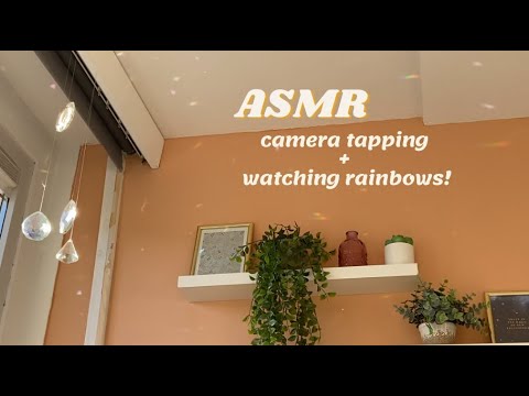 ASMR camera tapping and watching rainbows! 🌈✨ (no talking)