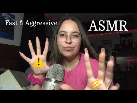 Fast & Aggressive Tapping, Scratching, Gripping, Mouth Sounds & Trigger Words ASMR // Custom Video