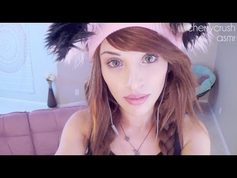 ASMR // Lotion & Oil Ear Massage // Mouth Sounds //  Cherry Crush