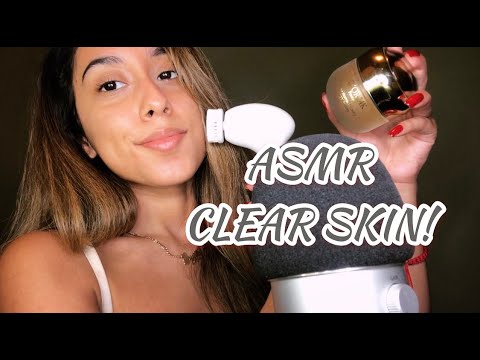 ASMR Relaxing Skin Care Routine For Clear Skin (lots of whispering)