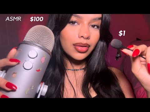 ASMR~ $1 Mic VS $100 Mic? Mouth Sounds, Spoons, Tapping + MORE