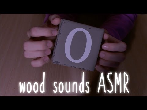 ASMR (no talking) || Relaxing Wood Sounds (Tapping, Scratching, Rubbing...) 🪃💜
