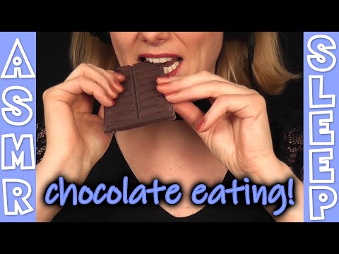 ASMR dark chocolate eating