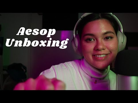 ASMR AESOP UNBOXING 🌿🌷🍃 | Whispers, tapping, hand movements