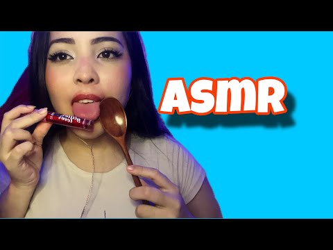 Asmr wooden spoon 🪵/ And Gloss