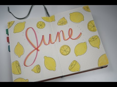 ASMR | June 2019 | Plan With Me! 📖 (Relaxing Bullet Journal Designing) 🖊