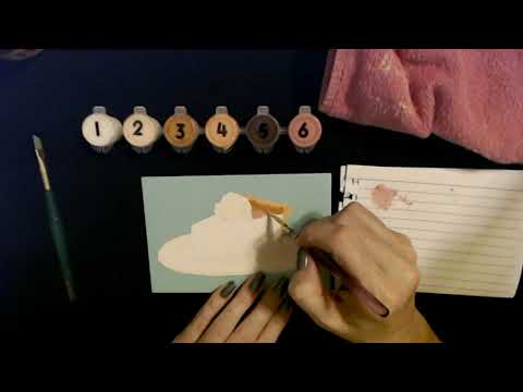 ASMR | Paint by Number Postcard (Piece of Pie) (Whisper)