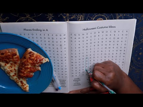 WORD HUNT HALLOWEEN COSTUMES ASMR EATING COLD PIZZA SOUNDS