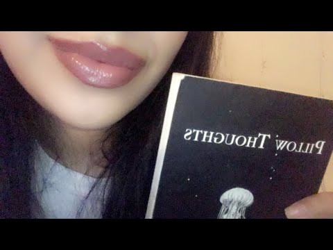 ASMR~ Upclose Whispering Positive Poetry + Mouth Sounds (semi inaudible, page turning)