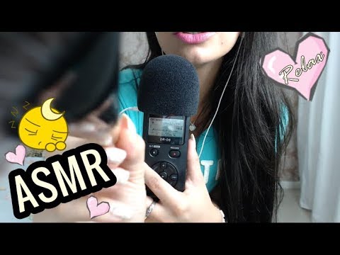 ASMR Intense Microphone Brushing ♥  Sticky Tape  ♥ Mouth Sounds! ♥