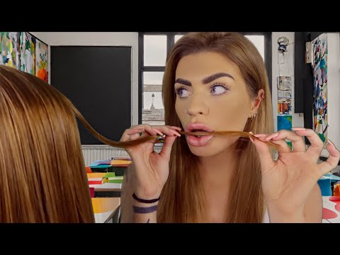 ASMR girl who is OBSESSED with you secretly EATS your hair 😳 (roleplay)