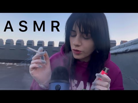 ASMR | Crinkly Surgical Gloves (Relaxing Hand Movements & Smoking)