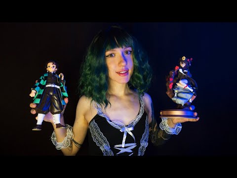 ASMR cleaning anime Naruto statues figure collection