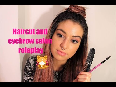 ASMR Haircut and eyebrow salon! personal attention, soft spoken