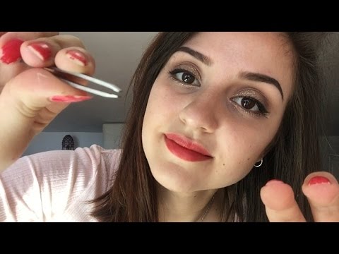 ASMR Brow Stylist Salon Roleplay - Tweezing, Shaping, Trimming and Filling Your Eyebrows