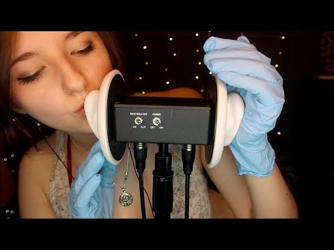 ASMR~ Relaxing Ear Massage with Kisses, Breathing and other random triggers (no talking)