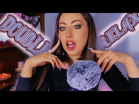 ASMR {Doubled Relaxation and Satisfying} Echoed Mouth Sounds To Make You Sleepy 🤤😴 | Gentle Whisper