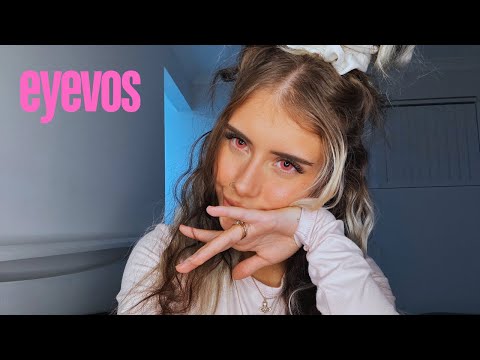 ASMR unboxing / try-on EYEVOS contact lenses