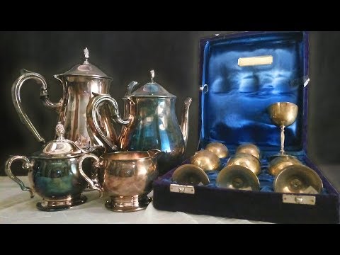ASMR Polishing a Silver Tea Set