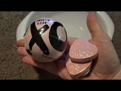 ASMR- Valentine's Day Bath Bombs (water sounds, bubble sounds, etc) Lofi Quality with Rambling