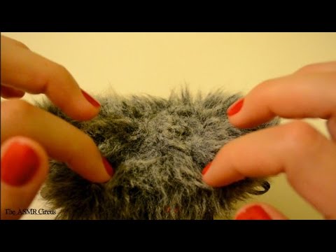 ASMR Microphone Windshield Touching & Squishing . Close Up Sounds & Visuals