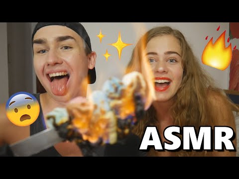 ASMR BURNING Marshmallows With a Candle 🔥 Fire And Burning Sounds