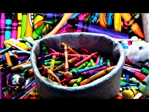 ASMR: Rummaging and Sorting Crayons (No Talking)